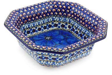 Polish Pottery bundt cake Cobalt Poppies UNIKAT – CeramikaArtystyczna