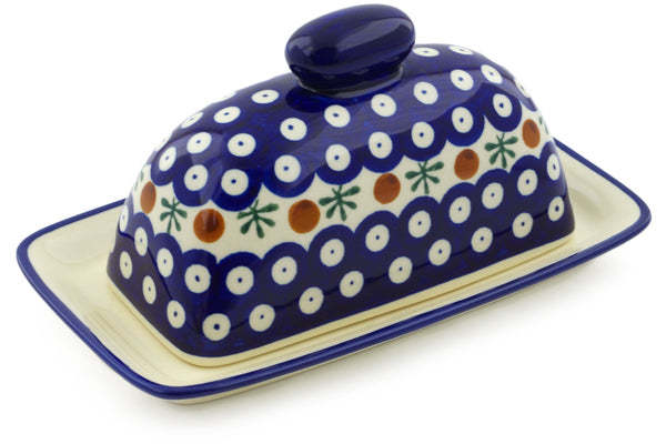Butter Crock (Evergreen Moose)  Y1512-A992A - The Polish Pottery Outlet